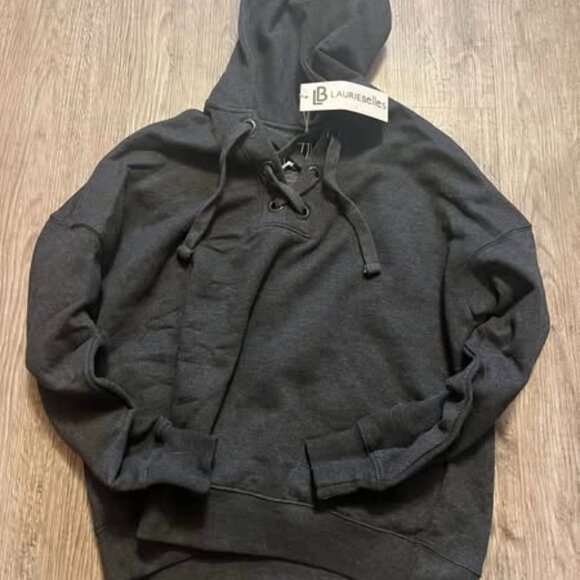 Tops - Leif Criss Cross Hoodie by Lily & Lottie. Size small. New with tags.